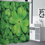 Shamrock Clover St. Patrick's Day Print Premium Shower Curtain