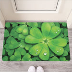 Shamrock Clover St. Patrick's Day Print Rubber Doormat