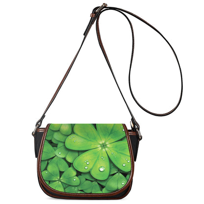 Shamrock Clover St. Patrick's Day Print Saddle Bag