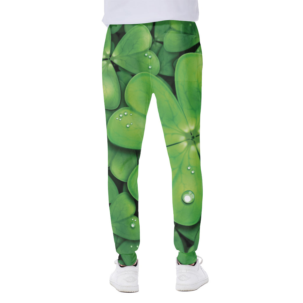 Shamrock Clover St. Patrick's Day Print Scuba Joggers