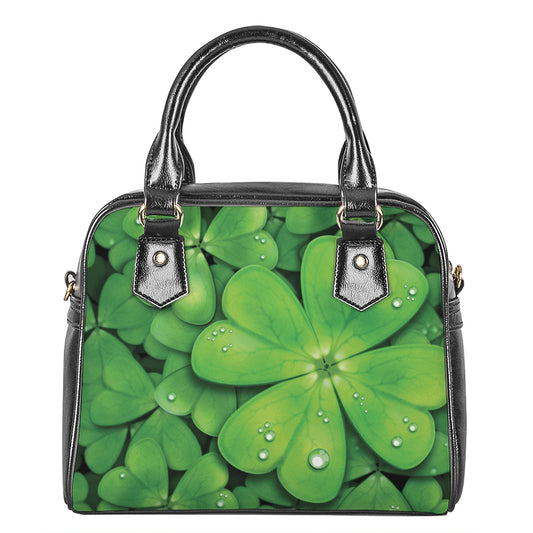Shamrock Clover St. Patrick's Day Print Shoulder Handbag