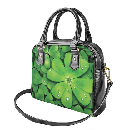Shamrock Clover St. Patrick's Day Print Shoulder Handbag