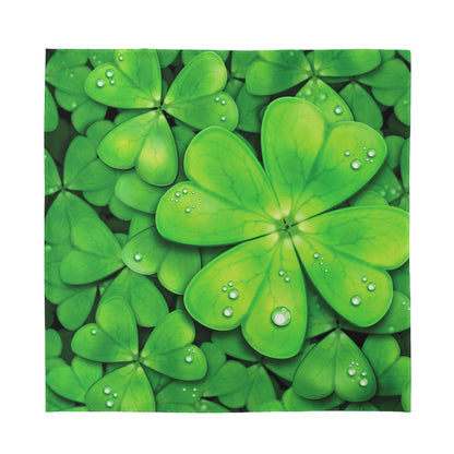 Shamrock Clover St. Patrick's Day Print Silk Bandana