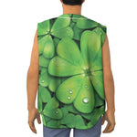 Shamrock Clover St. Patrick's Day Print Sleeveless Baseball Jersey