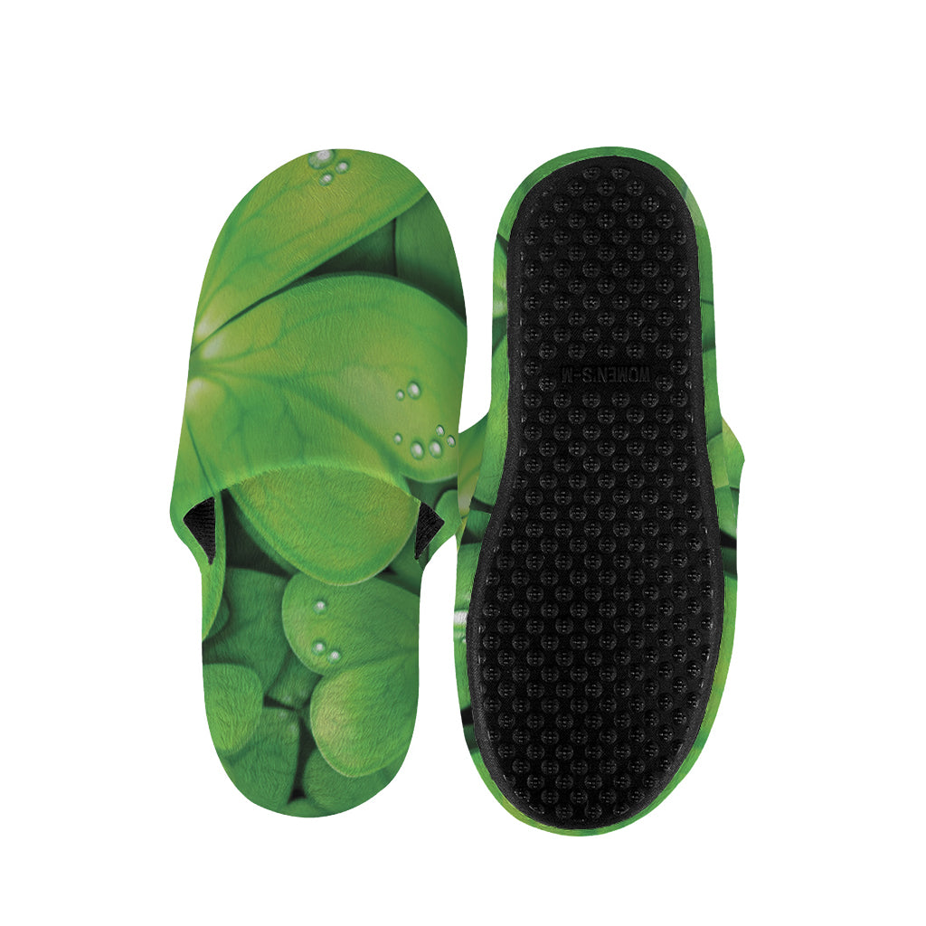 Shamrock Clover St. Patrick's Day Print Slippers