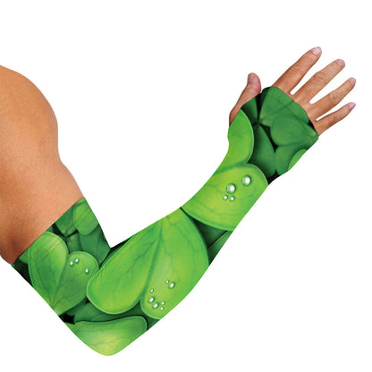 Shamrock Clover St. Patrick's Day Print Sun Protection Arm Sleeves