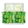 Shamrock Clover St. Patrick's Day Print Tier Curtains