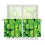 Shamrock Clover St. Patrick's Day Print Tier Curtains