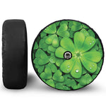 Shamrock Clover St. Patrick's Day Print Tire Cover With Camera Hole