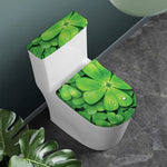 Shamrock Clover St. Patrick's Day Print Toilet Lid And Tank Cover Set