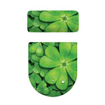 Shamrock Clover St. Patrick's Day Print Toilet Lid And Tank Cover Set