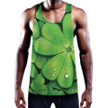 Shamrock Clover St. Patrick's Day Print Men's Workout Tank Top