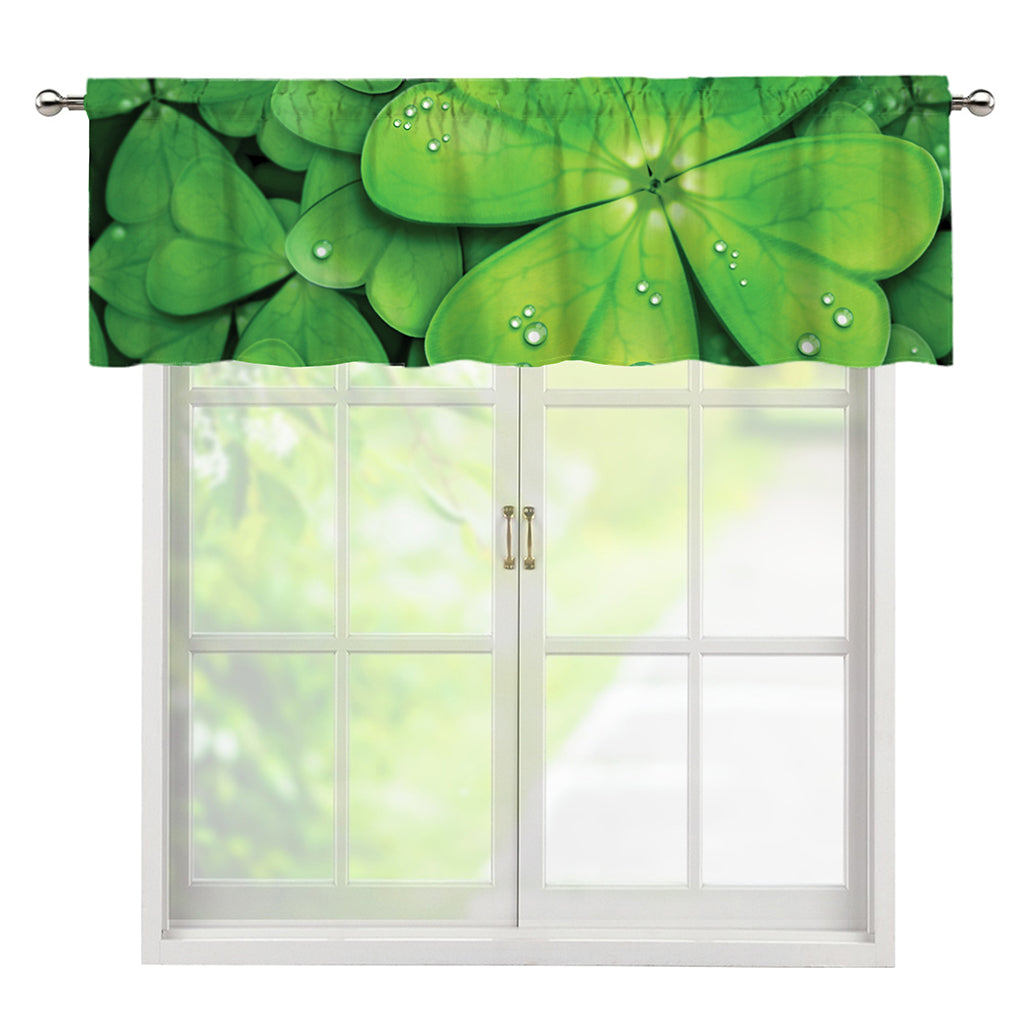 Shamrock Clover St. Patrick's Day Print Window Valance