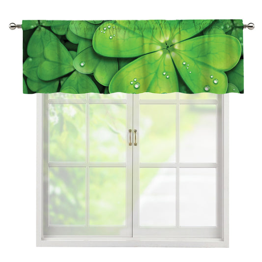 Shamrock Clover St. Patrick's Day Print Window Valance