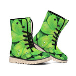 Shamrock Clover St. Patrick's Day Print Winter Boots