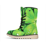 Shamrock Clover St. Patrick's Day Print Winter Boots