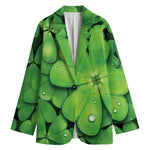 Shamrock Clover St. Patrick's Day Print Women's Blazer