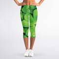 Shamrock Clover St. Patrick's Day Print Women's Capri Leggings
