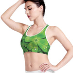 Shamrock Clover St. Patrick's Day Print Women's Sports Bra