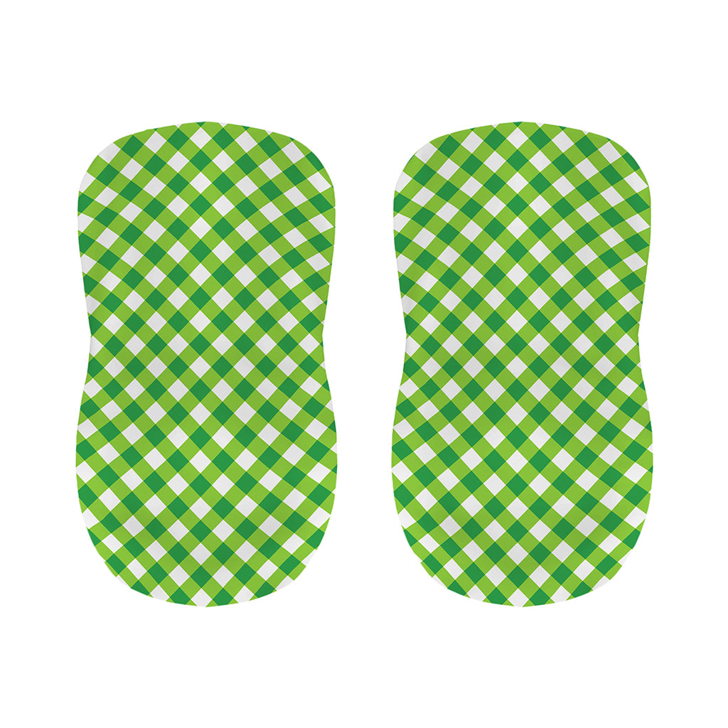 Shamrock Green And White Gingham Print Bar Stool Covers