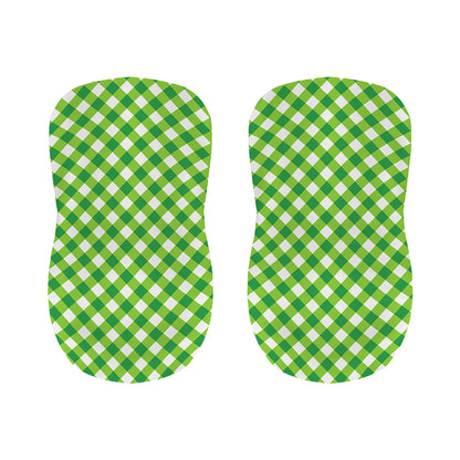 Shamrock Green And White Gingham Print Bar Stool Covers