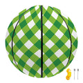 Shamrock Green And White Gingham Print Basketball