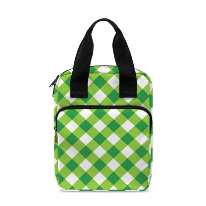 Shamrock Green And White Gingham Print Bible Tote Bag