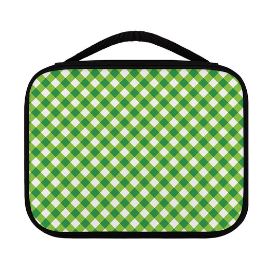 Shamrock Green And White Gingham Print Classic Bible Case