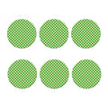 Shamrock Green And White Gingham Print Coaster Set