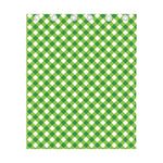 Shamrock Green And White Gingham Print Curtain