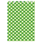 Shamrock Green And White Gingham Print Curtain