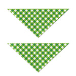 Shamrock Green And White Gingham Print Dog Bandana