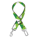 Shamrock Green And White Gingham Print Dog Seat Belt