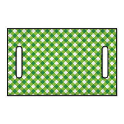 Shamrock Green And White Gingham Print Golf Cart Seat Cover