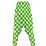 Shamrock Green And White Gingham Print Hammer Pants