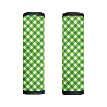 Shamrock Green And White Gingham Print Handle Covers