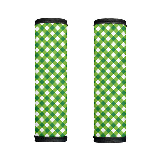 Shamrock Green And White Gingham Print Handle Covers