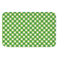Shamrock Green And White Gingham Print Indoor Door Mat