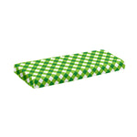Shamrock Green And White Gingham Print Piano Keyboard Cover