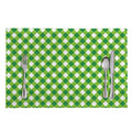 Shamrock Green And White Gingham Print Placemat