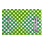 Shamrock Green And White Gingham Print Placemat