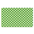Shamrock Green And White Gingham Print Polyester Doormat