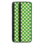 Shamrock Green And White Gingham Print Refrigerator Handle Covers
