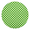 Shamrock Green And White Gingham Print Round Blanket