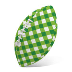 Shamrock Green And White Gingham Print Rugby Ball