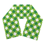 Shamrock Green And White Gingham Print Scarf