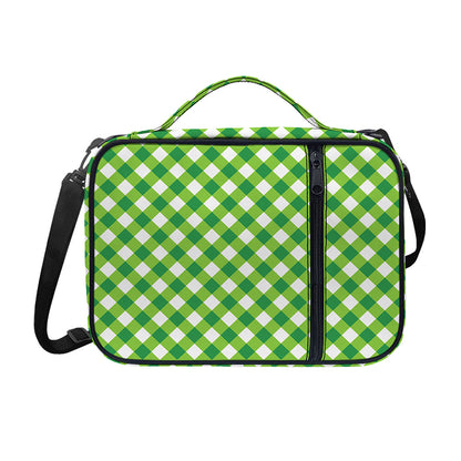 Shamrock Green And White Gingham Print Shoulder Strap Bible Bag