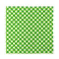 Shamrock Green And White Gingham Print Silk Bandana