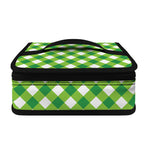 Shamrock Green And White Gingham Print Small Lunch Bag