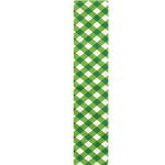 Shamrock Green And White Gingham Print Table Runner
